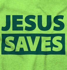 Jesus Saves Romper Bodysuit-Direct To Garment Print-Brisco Baby