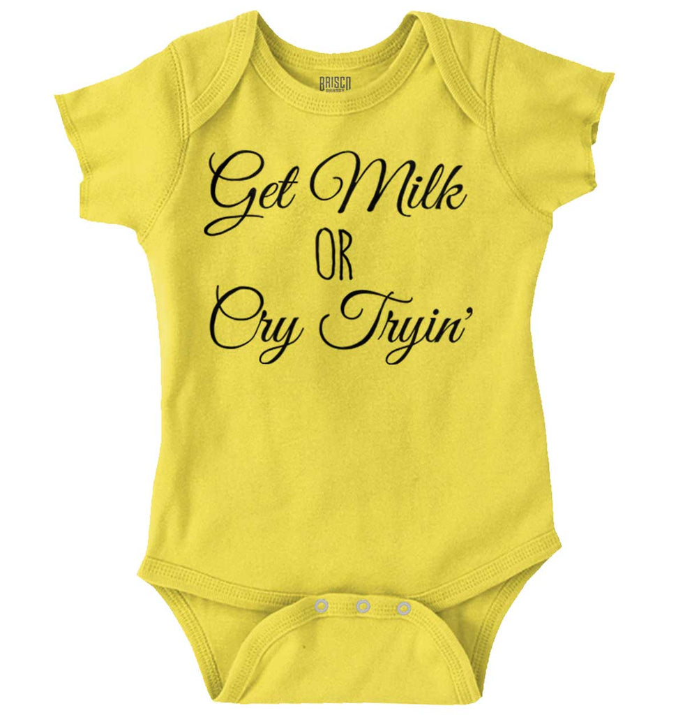 Get Milk Romper Bodysuit-Direct To Garment Print-Brisco Baby
