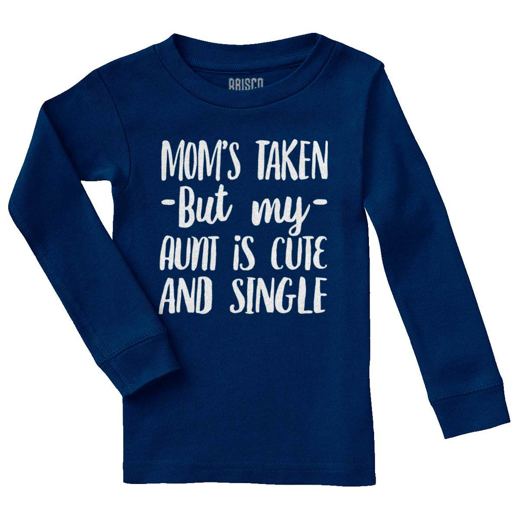 Aunt is Single Solid Baby Pajama Top-Direct To Garment Print-Brisco Baby