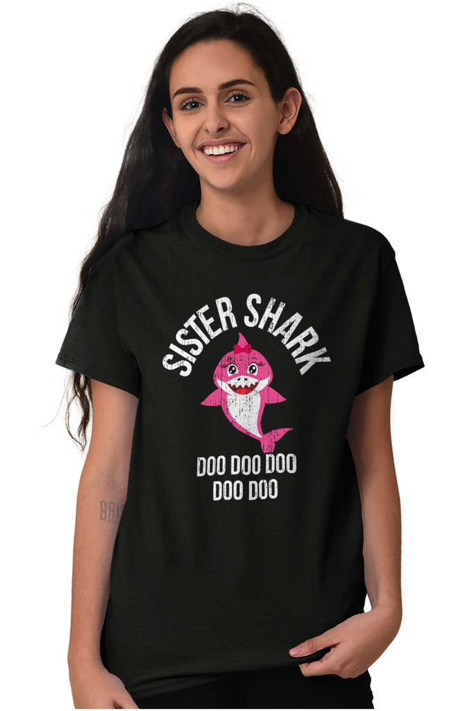 Cartoon Sister Shark T Shirt-Direct To Garment Print-Brisco Baby