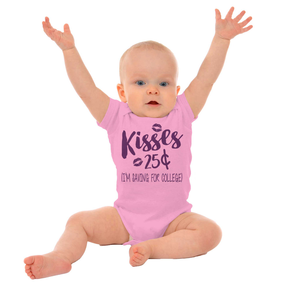 Kisses 25 Cents Romper Bodysuit-Direct To Garment Print-Brisco Baby