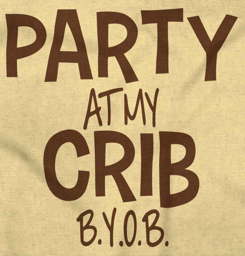 Party At My Crib Romper Bodysuit-Direct To Garment Print-Brisco Baby