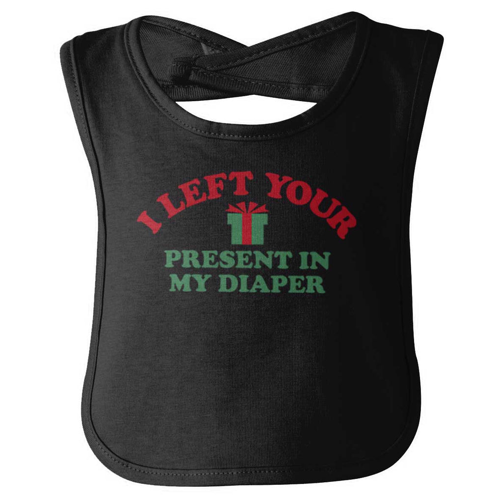Present My Diaper Infant Baby Bib-Direct To Garment Print-Brisco Baby