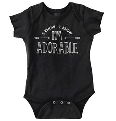 I'm Adorable Romper Bodysuit-Direct To Garment Print-Brisco Baby