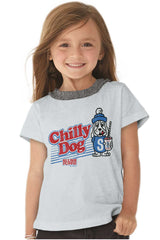 Chilly Dog Toddler Ruffled Trim T-Shirt-Direct To Garment Print-Brisco Baby