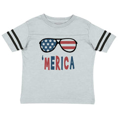 ‘merica Toddler Football Jersey Tee-Direct To Garment Print-Brisco Baby