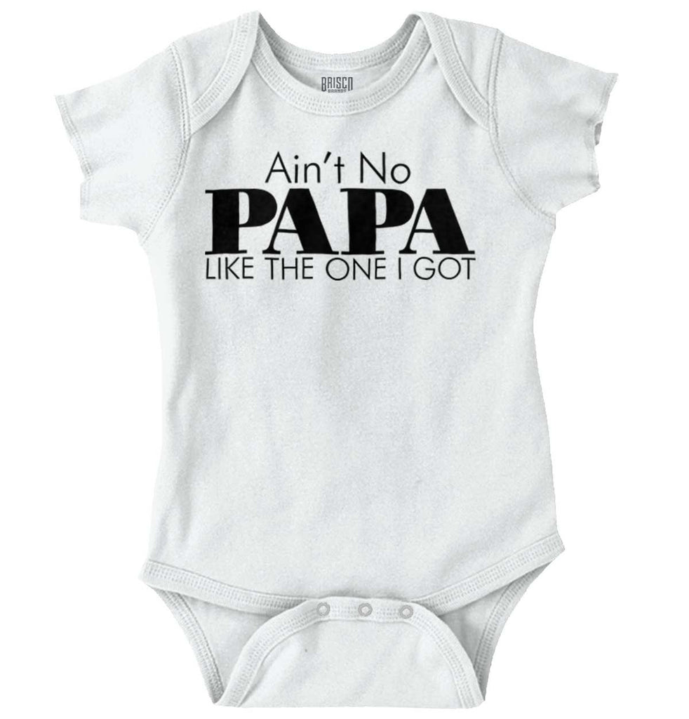 Ain't No Papa Like Mine Romper Bodysuit-Direct To Garment Print-Brisco Baby