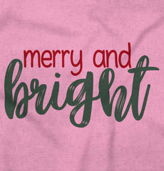 Merry And Bright Infant Toddler T Shirt-Direct To Garment Print-Brisco Baby