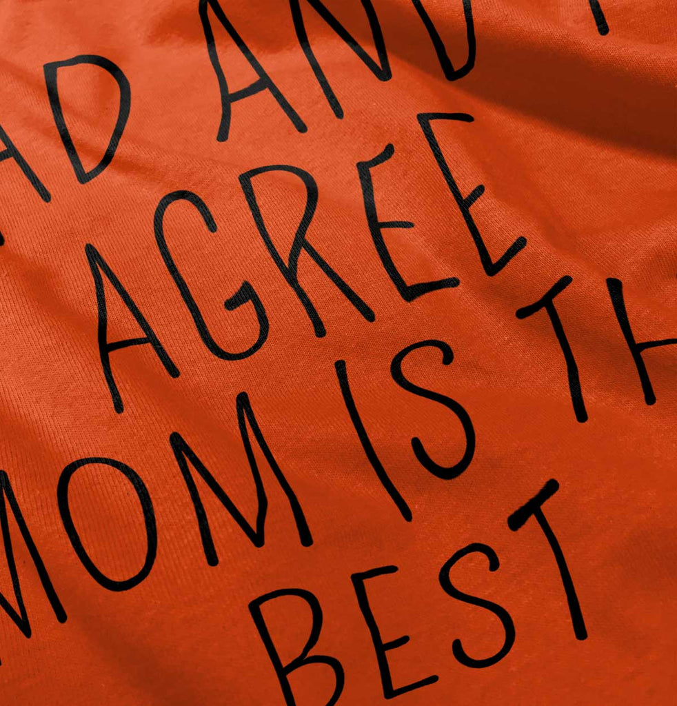 Mom Is Best Romper Bodysuit-Direct To Garment Print-Brisco Baby