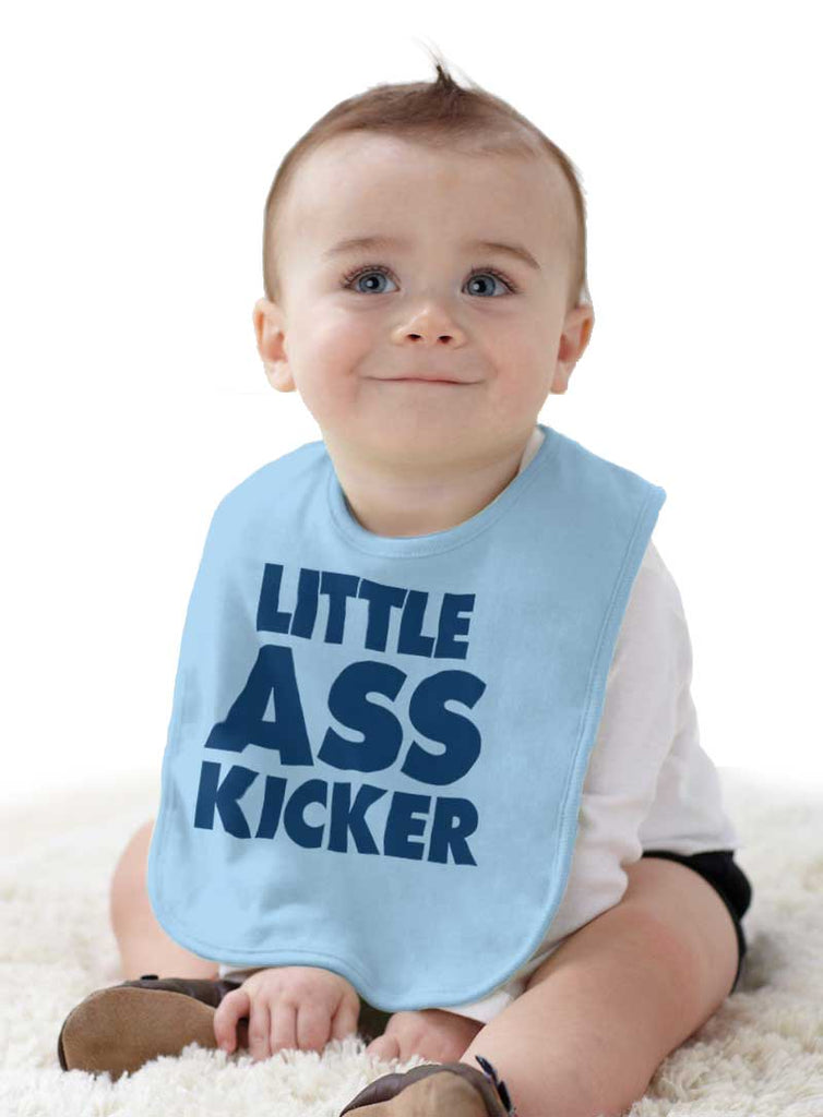 Little Ass Kicker Infant Baby Bib-Direct To Garment Print-Brisco Baby