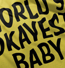 Okayest Baby Romper Bodysuit-Direct To Garment Print-Brisco Baby