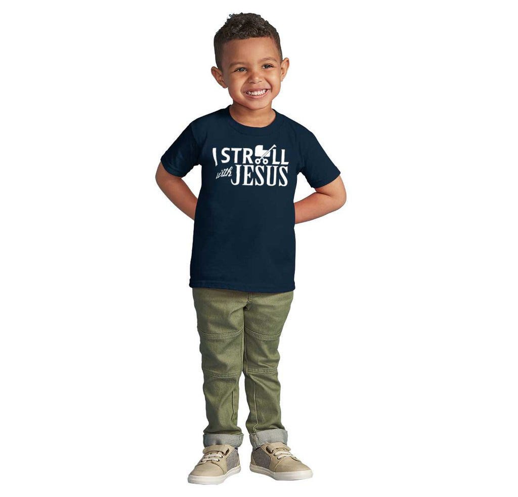 Stroll With Jesus Infant Toddler T Shirt-Direct To Garment Print-Brisco Baby