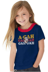 A Gah Popeye Toddler Ruffled Trim T-Shirt-Direct To Garment Print-Brisco Baby