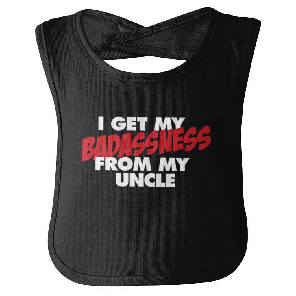 Badass Uncle Infant Baby Bib-Direct To Garment Print-Brisco Baby
