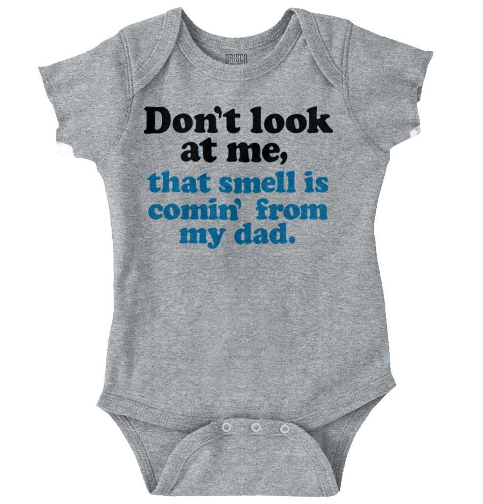 Smell From Dad Romper Bodysuit-Direct To Garment Print-Brisco Baby