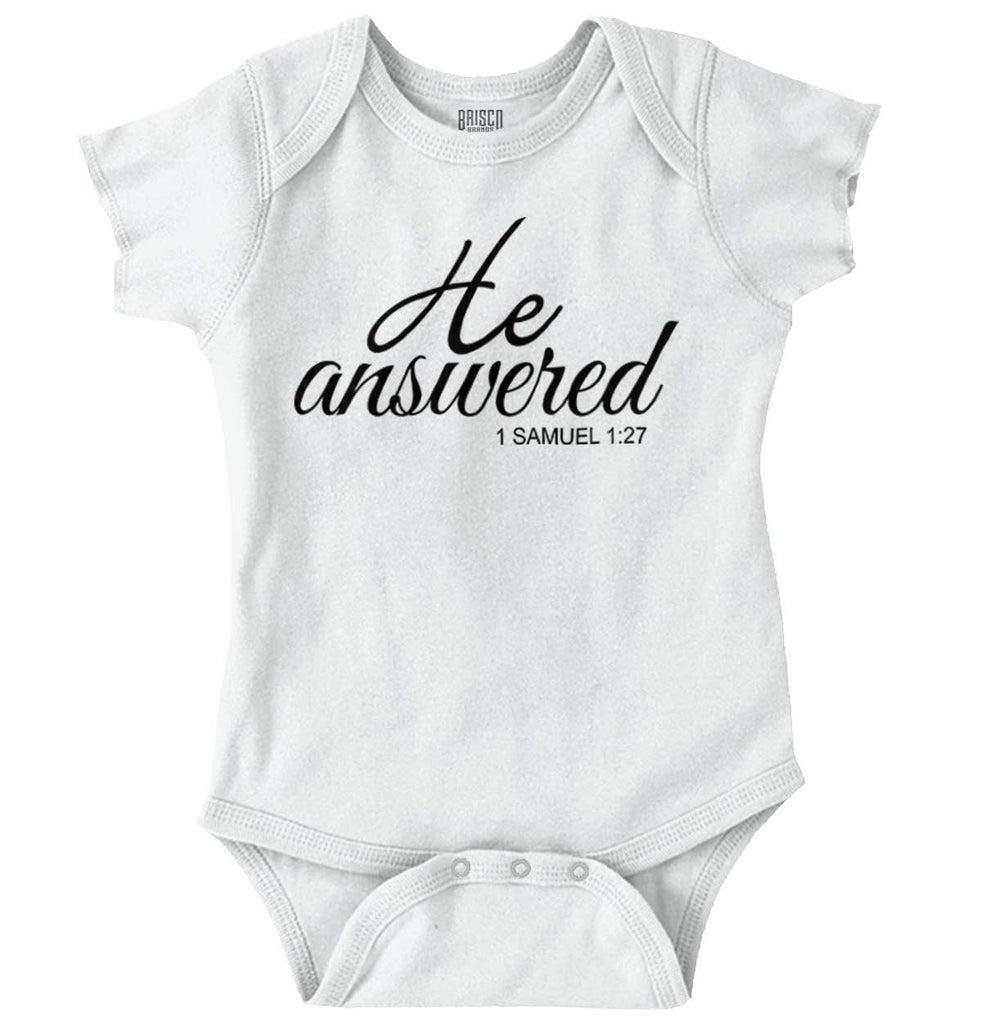 He Answered Romper Bodysuit-Direct To Garment Print-Brisco Baby