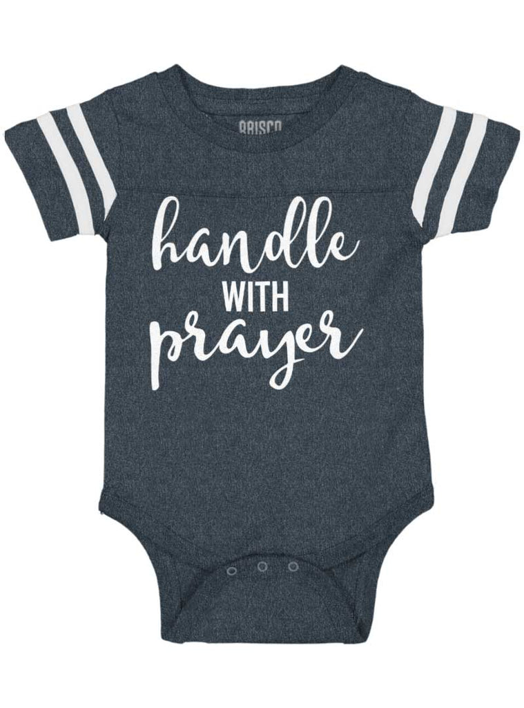 Prayer Care Football Romper Bodysuit-Direct To Garment Print-Brisco Baby