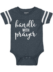 Prayer Care Football Romper Bodysuit-Direct To Garment Print-Brisco Baby