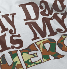 Dad Is My Hero Infant Baby Bib-Direct To Garment Print-Brisco Baby