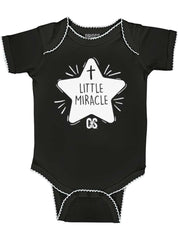 Little Miracle Trimmed Baby Bodysuit-Direct To Garment Print-Brisco Baby