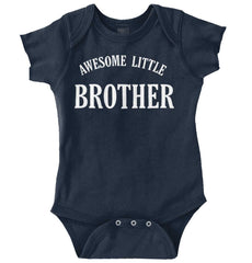 Awesome Little Brother Romper Bodysuit-Direct To Garment Print-Brisco Baby