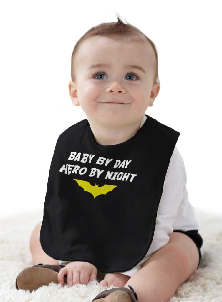 Hero By Night Infant Baby Bib-Direct To Garment Print-Brisco Baby