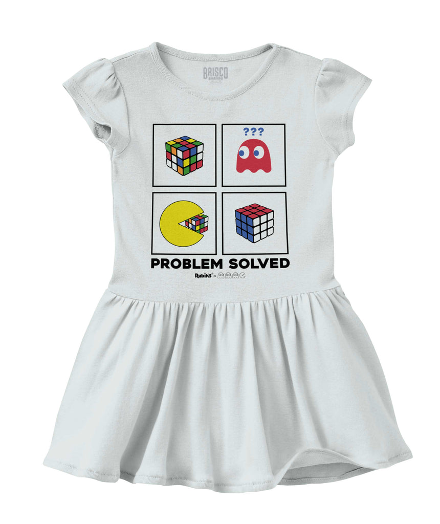 Problem Solved Solid Baby Infant Dress-Direct To Garment Print-Brisco Baby