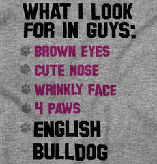 English Bulldog List Romper Bodysuit-Direct To Garment Print-Brisco Baby