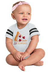 Slice Of Heaven Football Romper Bodysuit-Direct To Garment Print-Brisco Baby