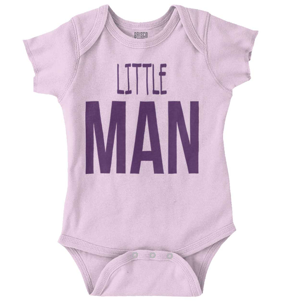 Little Man Romper Bodysuit-Direct To Garment Print-Brisco Baby