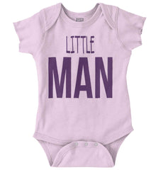 Little Man Romper Bodysuit-Direct To Garment Print-Brisco Baby