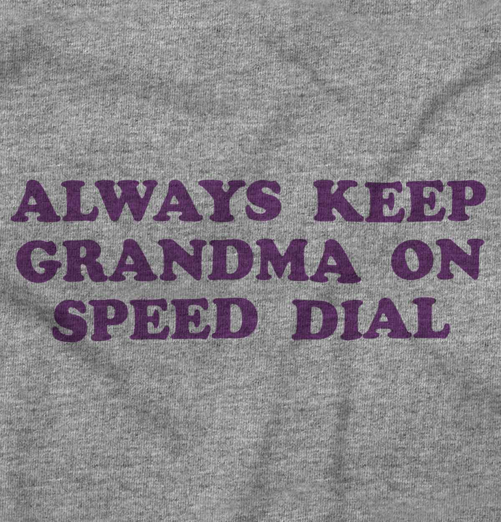 Always Keep Grandma Speed Dial Romper Bodysuit-Direct To Garment Print-Brisco Baby