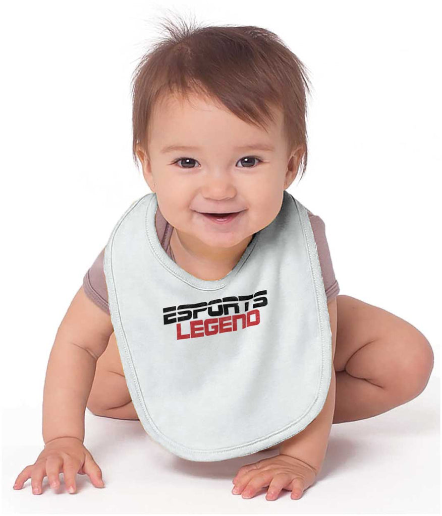 Sports Legend Professional Gamer Infant Baby Bib-Direct To Garment Print-Brisco Baby