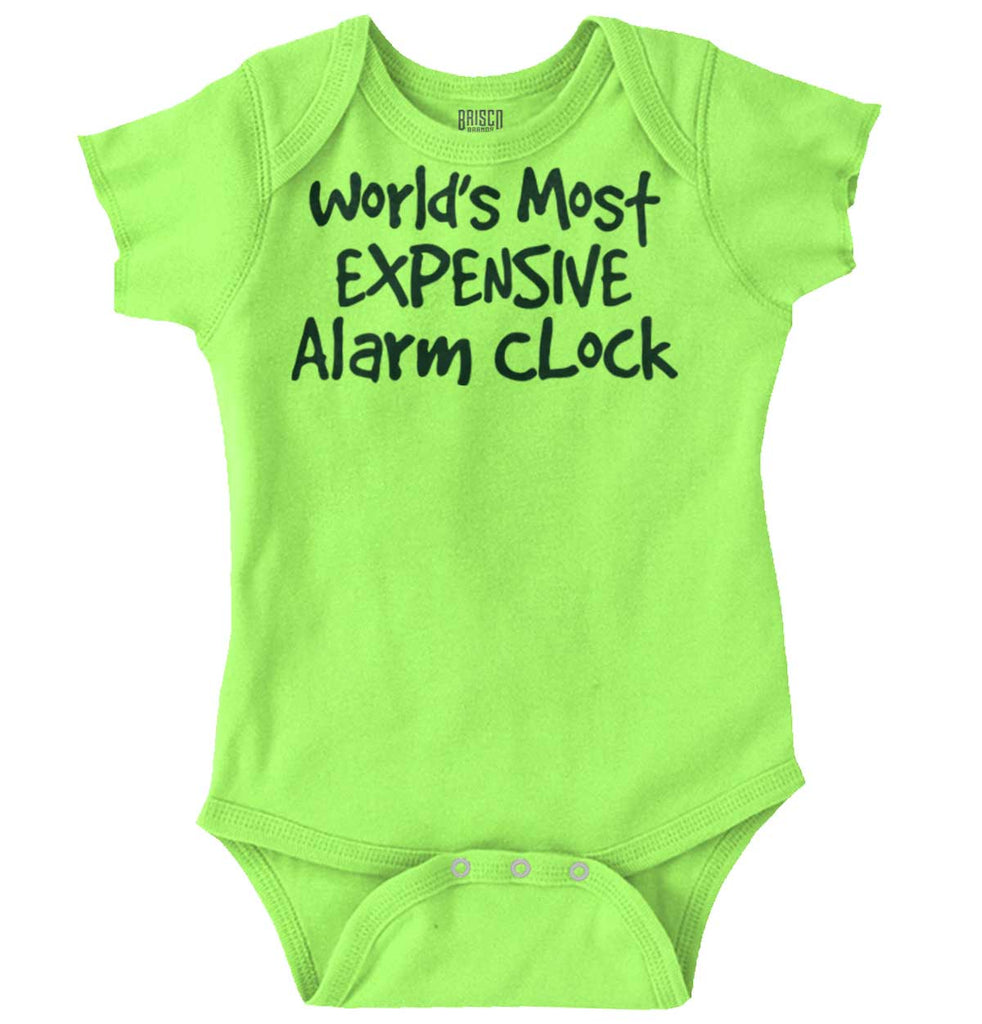 Alarm Clock Romper Bodysuit-Direct To Garment Print-Brisco Baby