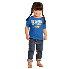 Lil Cousin Baseball Squad Infant Toddler T Shirt-Direct To Garment Print-Brisco Baby