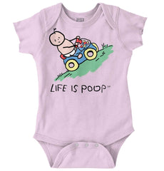 Uphill Baby Car Romper Bodysuit-Direct To Garment Print-Brisco Baby