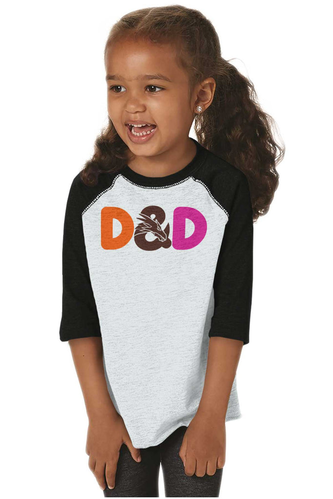 Dungeons Fantasy Tabletop Gamer Toddler Baseball-Direct To Garment Print-Brisco Baby