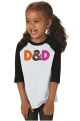 Dungeons Fantasy Tabletop Gamer Toddler Baseball-Direct To Garment Print-Brisco Baby