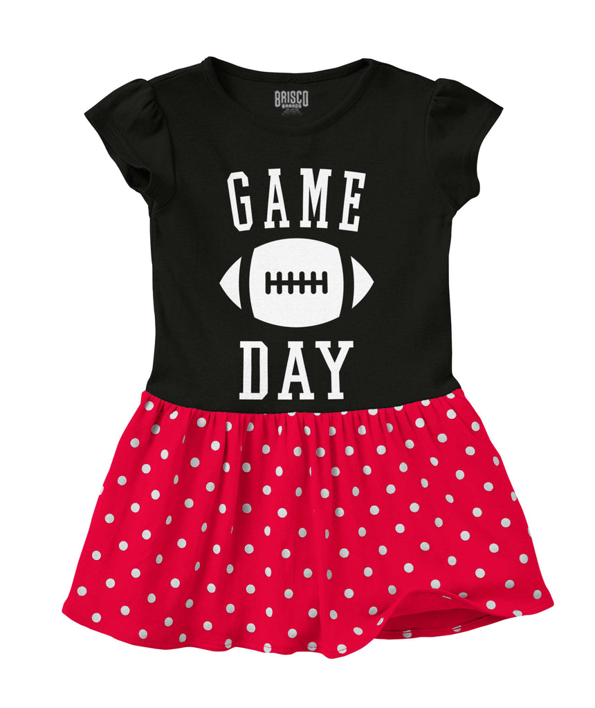 Game Day Baby Polka Dot Skirt Dress-Direct To Garment Print-Brisco Baby