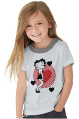 Betty Boop Toddler Ruffled Trim T-Shirt-Direct To Garment Print-Brisco Baby