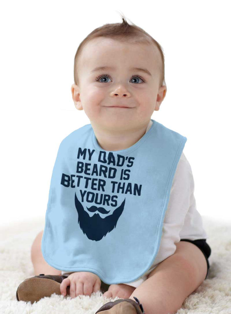 Dad's Beard Infant Baby Bib-Direct To Garment Print-Brisco Baby