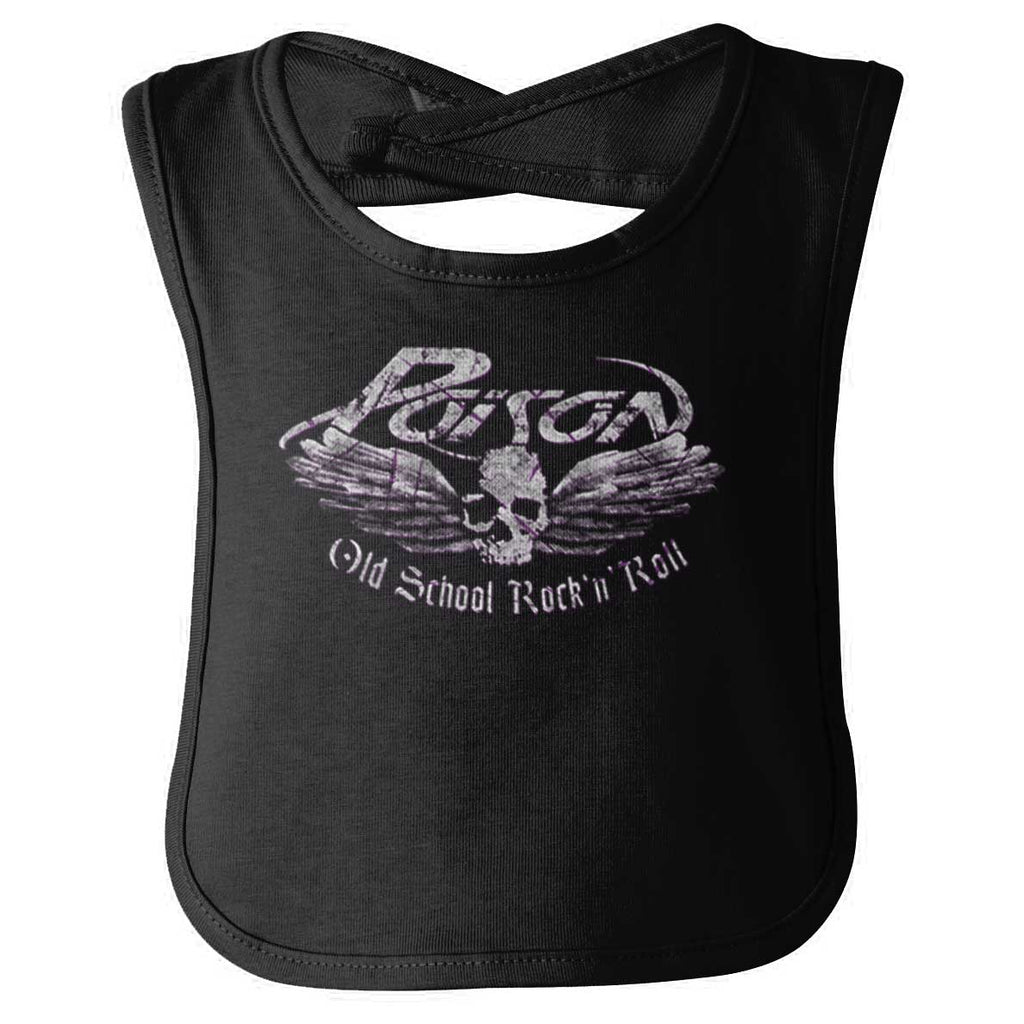 Old School Metal Infant Baby Bib-Direct To Garment Print-Brisco Baby