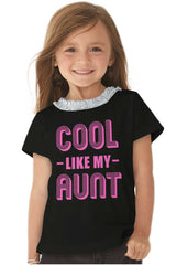 Aunt is Single Toddler Ruffled Trim T-Shirt-Direct To Garment Print-Brisco Baby