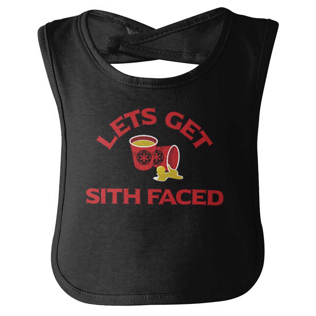 Lets Get Sith Faced Infant Baby Bib-Direct To Garment Print-Brisco Baby
