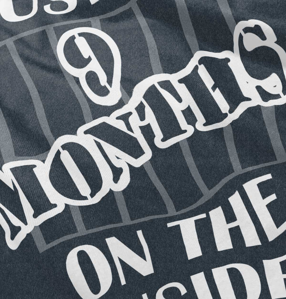 9 Months On The Inside Toddler Football Jersey Tee-Direct To Garment Print-Brisco Baby