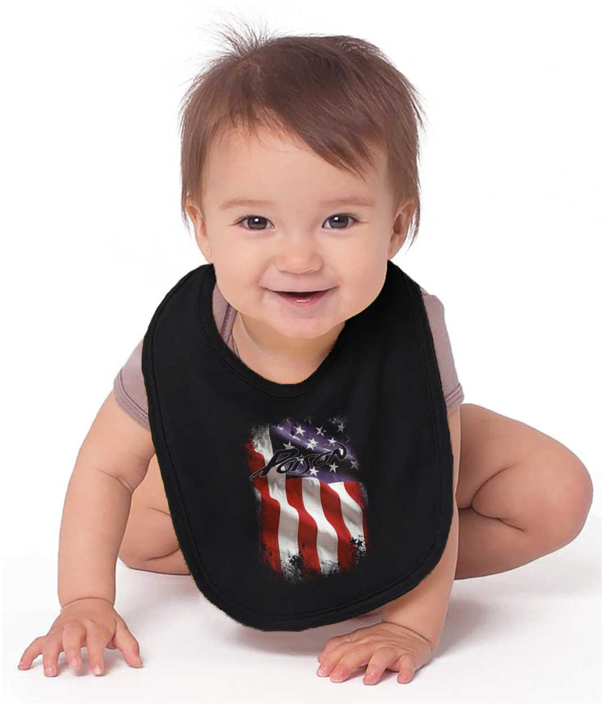 USA Poison Infant Baby Bib-Direct To Garment Print-Brisco Baby