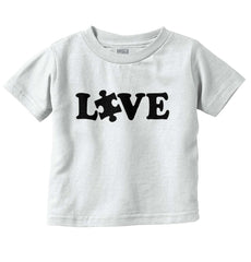 Love Autism Infant Toddler T Shirt-Direct To Garment Print-Brisco Baby