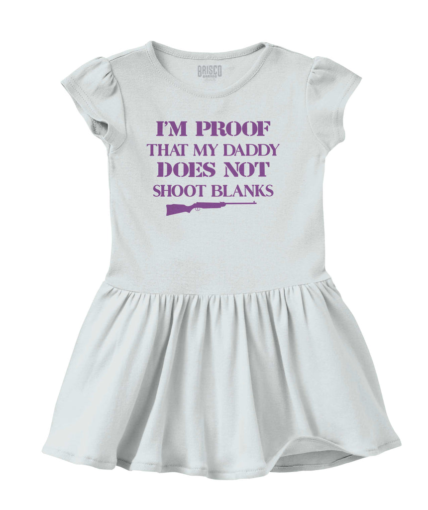 Shoot Blanks Solid Baby Infant Dress-Direct To Garment Print-Brisco Baby