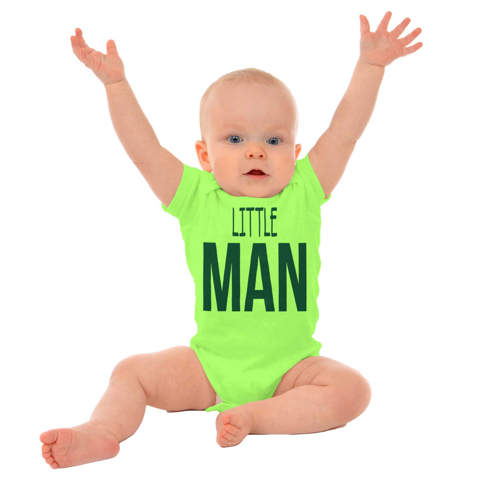 Little Man Romper Bodysuit-Direct To Garment Print-Brisco Baby