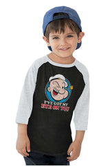 Got My Eye On You Toddler Baseball-Direct To Garment Print-Brisco Baby